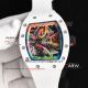 replica richard mille RM 68-01 Tourbillon Cyril Kongo Watch white ceramic case green rubber strap (8)_th.jpg